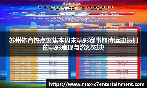 苏州体育热点聚焦本周末精彩赛事期待运动员们的精彩表现与激烈对决